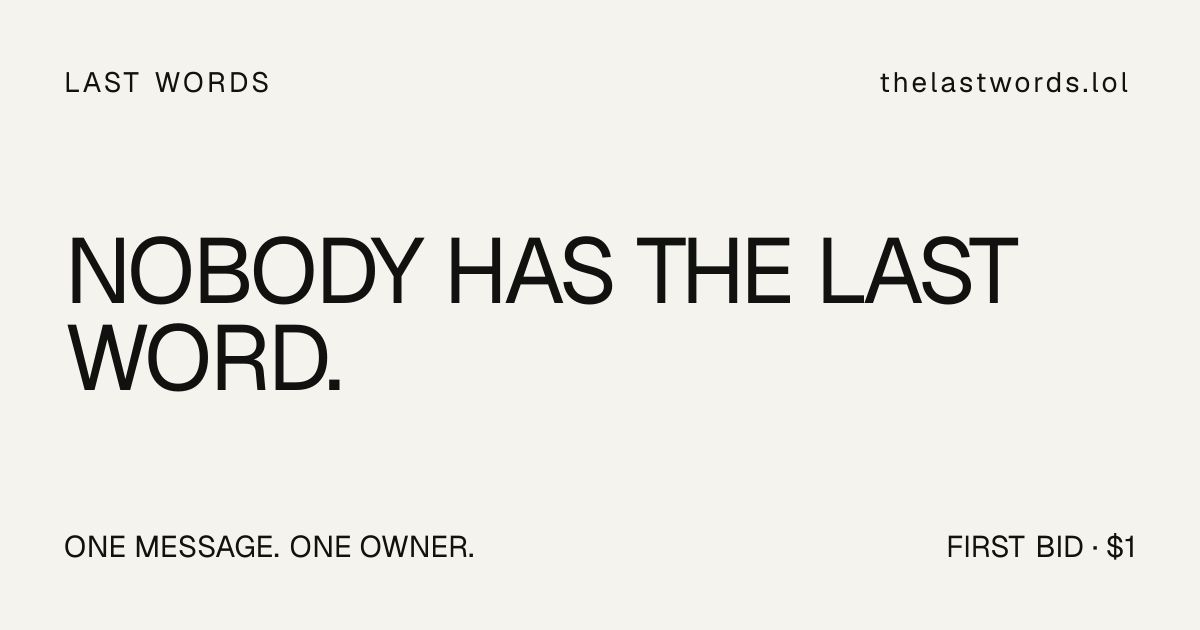 thelastwords.lol Open Graph preview